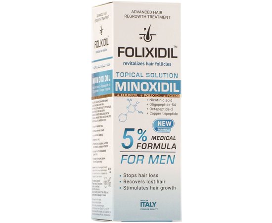 Лосьон против выпадения волос 5% Folixidil Minoxidil 5%, 60 ml
