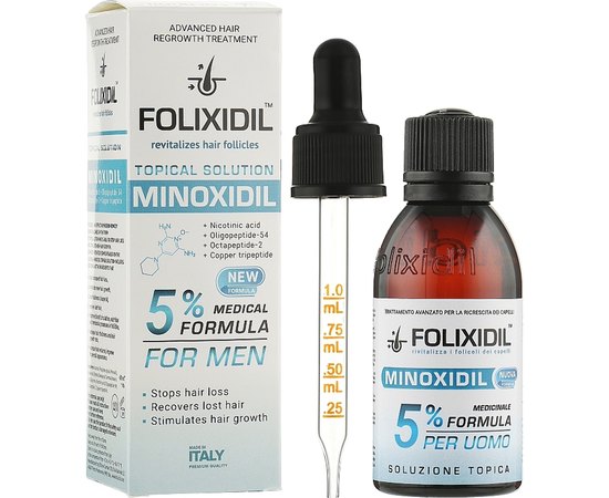Лосьон против выпадения волос 5% Folixidil Minoxidil 5%, 60 ml, изображение 3