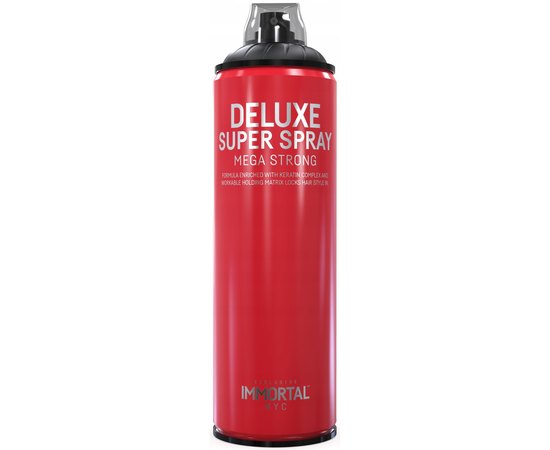 Лак-спрей для міцної фіксації волосся Immortal Deluxe Super Spray Mega Strong, 500 ml, фото 