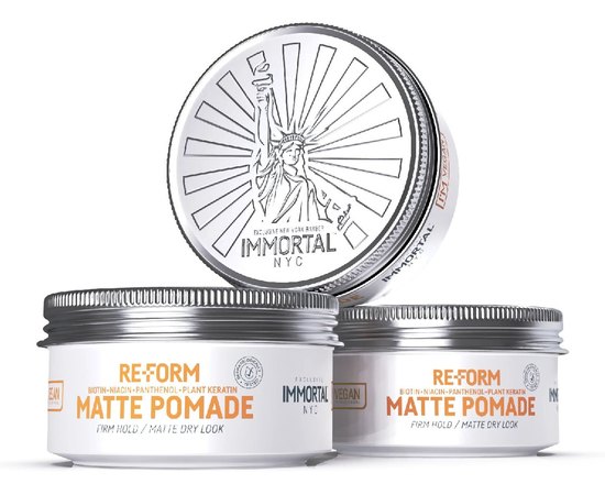 Помада для укладки волос матовая Immortal Vegan Re Form Matte Pomade, 150 ml, изображение 3