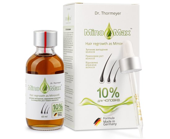 Лосьон для стимуляции роста волос у мужчин 10% MinoMax Hair Regrowth 10%, 60 ml, изображение 2