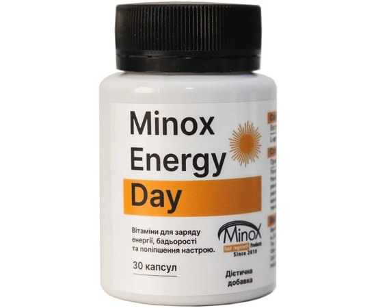 Стимулятор для енергії та настрою MinoX Energy Day, 30ps, фото 