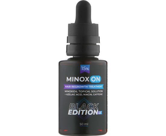 Лосьон мужской для роста волос Minoxon Black Edition Minoxidil 15%, 50 ml, изображение 3