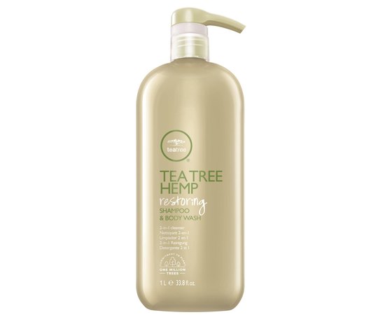 Восстанавливающий шампунь и гель для душа с экстрактом чайного дерева и масла конопли Paul Mitchell Tea Tree Hemp Restoring Shampoo & Body Wash, изображение 2