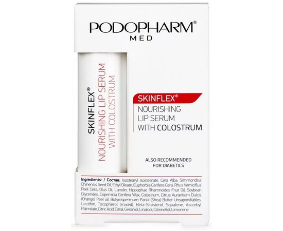 Питательная сыворотка для губ Podopharm Skinflex Nourishing Lip Serum with Colostrum, 4.6 g, изображение 2