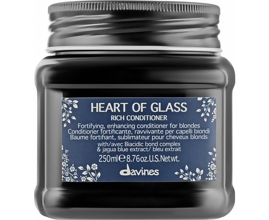 Питательный кондиционер для блонда Davines Heart Of Glass Rich Conditioner, 250 ml