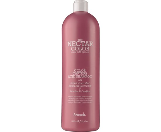 Nook Nectar Color Capture Acid Shampoo Закріпляючий шампунь після фарбування, 1000 мол, фото 