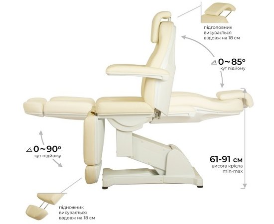 Кушетка косметологическая модель DM-2341-3M B.S. Ukraine, изображение 5