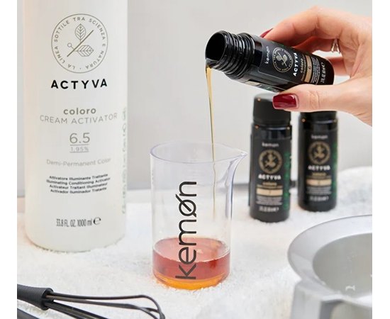 Безаммиачный деми-перманентный краситель с гелевой текстурой Kemon Actyva Coloro Demi-Permanent Color, 60 ml, изображение 4