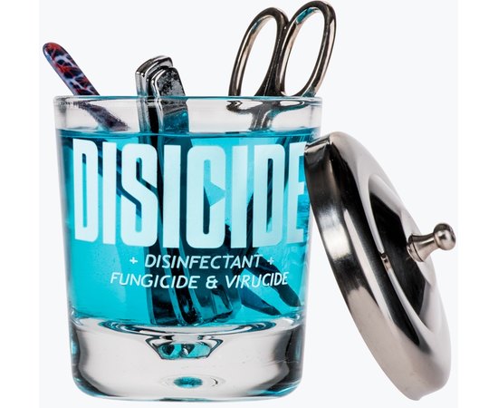 Манікюрна склянка для дезінфекції інструментів Disicide Small Glass Jar, 160 ml, фото 
