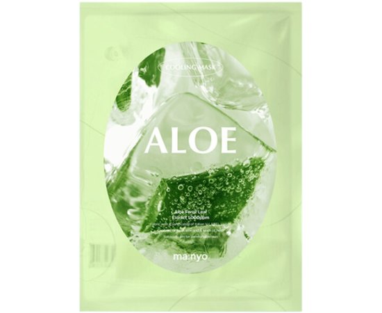 Маска тканинна для заспокоєння шкіри з екстрактом алое Manyo Aloe Cooling Mask, 1 ea, фото 