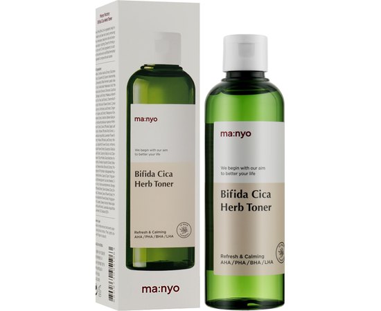 Тонер заспокійливий з комплексом центелли та біфідобактеріями Manyo Bifida Cica Herb Toner, 210 ml, фото _ab__is.image_number.default