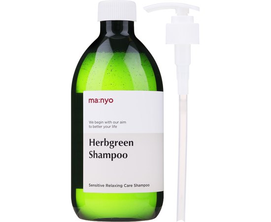 Шампунь для волосся з екстрактами трав Manyo Herbgreen Shampoo, 510 ml, фото 