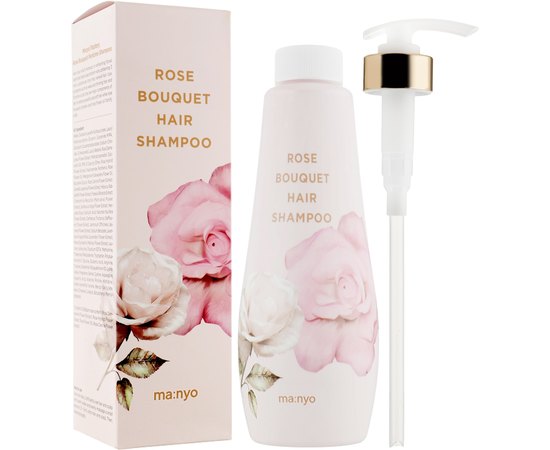 Шампунь от выпадения волос с экстрактом розы Manyo Rose Bouquet Hair Shampoo, 500 ml, изображение 2