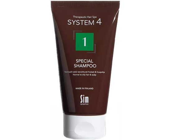 Шампунь №1 для нормальної шкіри голови і схильної до жирності Sim Sensitive S4 1 Special Shampoo, фото 
