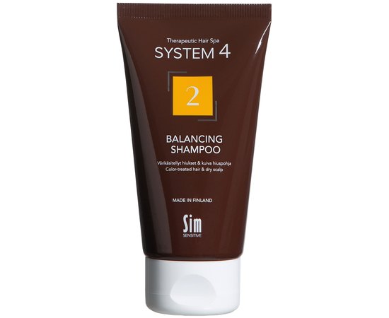 Шампунь №2 для сухого, фарбованого і пошкодженого волосся Sim Sensitive S4 2 Balancing Shampoo, фото 