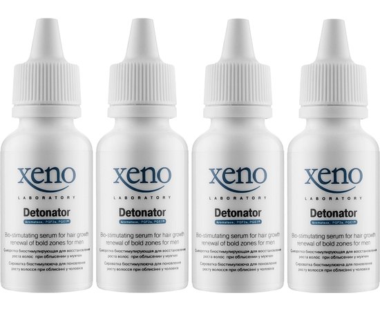 Сыворотка для восстановления роста волос у мужчин Xeno Laboratory Detonator For Men, 4x30 ml, изображение 2