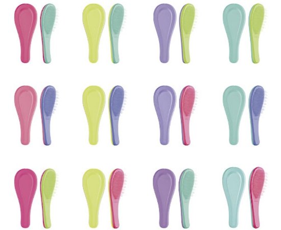 Щетка цветная для расчесывания волос Eurostil Detangler, 03881, изображение 2