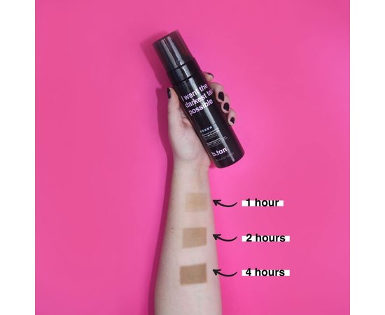 Мусс для темного автозагара B.tan I Want The Darkest Tan Possible Self Tan Mousse, 200 ml, изображение 2