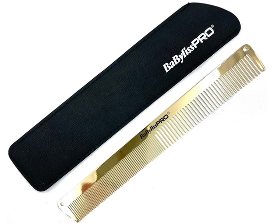 Металлическая расческа для волос Babyliss Pro Metal Comb, изображение 3