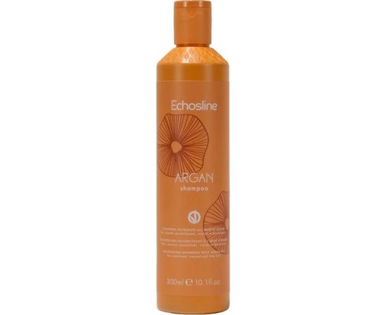 Шампунь для пошкодженого волосся з аргановим маслом Echosline Vegan Argan Shampoo, фото 