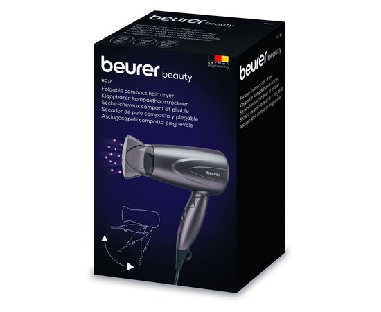 Фен для волос дорожный Beurer HC 17, 1300 W, изображение 5
