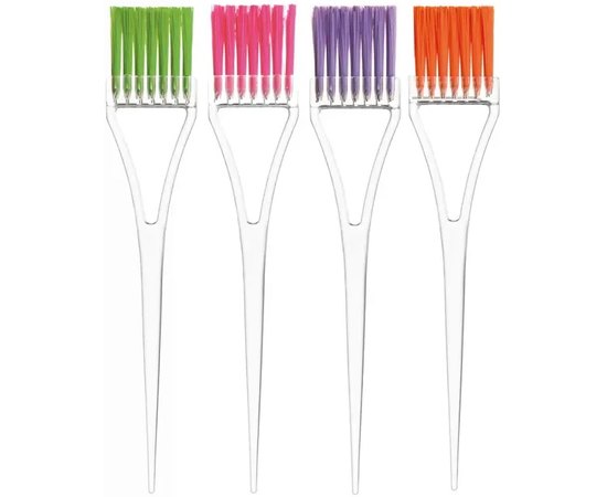 Кисточка для окрашивания прозрачная узкая цветная щетина Eurostil, изображение 2