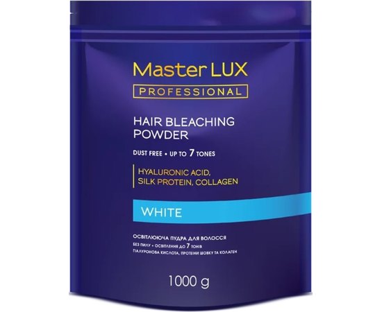 Осветительная пудра Master Lux Professional Blue Hair Bleaching Powder, изображение 2