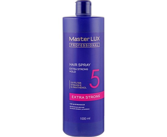 Лак для волос экстрасильная фиксация Master Lux Professional Extra Strong Hair Spray, изображение 2