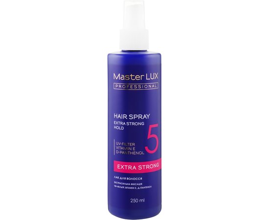 Лак для волос экстрасильная фиксация Master Lux Professional Extra Strong Hair Spray