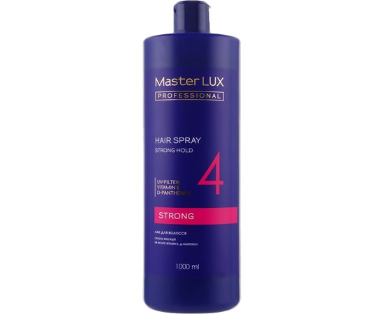 Лак для волос сильная фиксация Master Lux Professional Strong Hair Spray, изображение 2