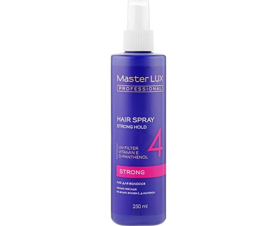 Лак для волос сильная фиксация Master Lux Professional Strong Hair Spray