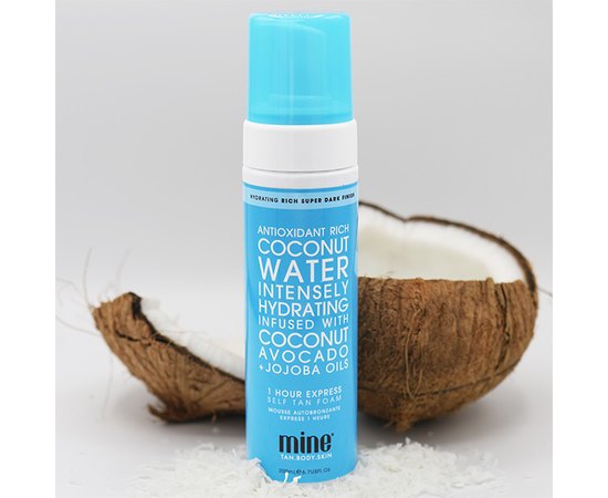 Мусс для мгновенного автозагара на натуральной кокосовой воде MineTan Coconut Water Self Tan Foam, 200 ml, изображение 2