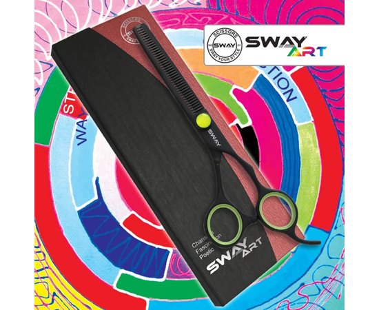 Филировочные ножницы Sway Art Neon G 110 36060G 6", изображение 3
