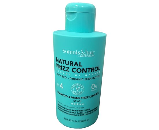 Шампунь-маска 2 в 1 для пушистых и сухих волос Somnis Hair Shampoo and Mask Frizz Control, 250 ml