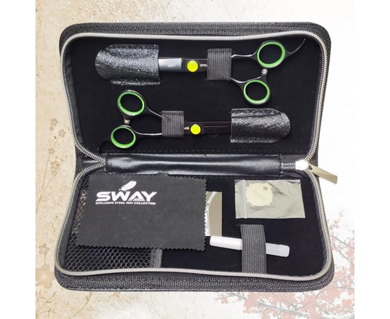 Набор парикмахерских ножниц Sway Art Green 305 6", изображение 2