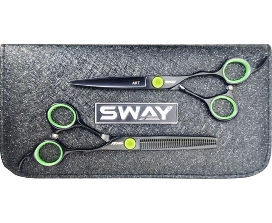 Набор парикмахерских ножниц Sway Art Green 305 6"