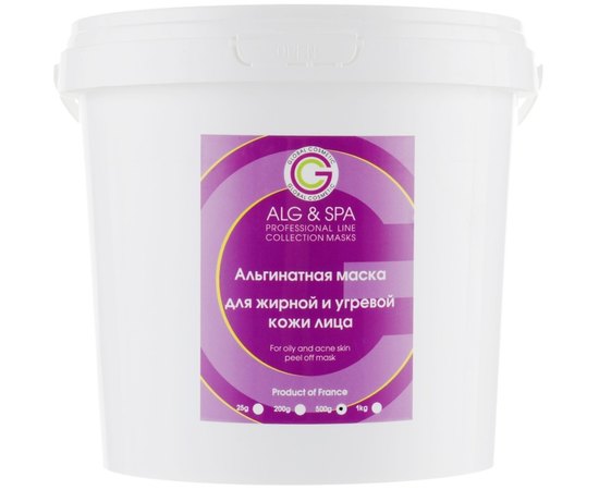 Альгинатная маска для жирной и угревой кожи Alg & Spa For oily and acne skin peel off mask, изображение 2