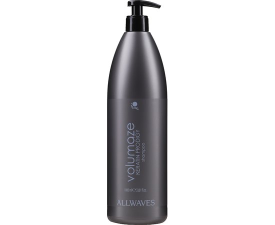 Шампунь для об'єму волосся з кератином Allwaves Volumaze Keratin Prodigy Volumising Shampoo, 1000 ml, фото 