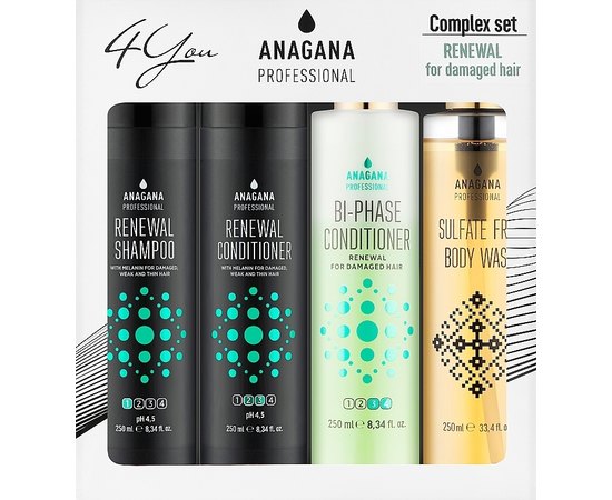 Набор 4 You Восстановление Anagana 4 You Renewal Kit, 4x250 ml, изображение 2