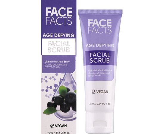 Антивозрастной скраб для кожи лица Face Facts Age Defying Facial Scrub, 75 ml, изображение 2