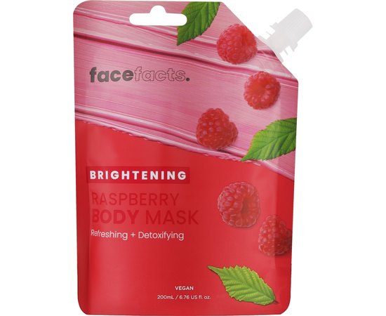 Освітлююча грязьова маска для тіла Малина Face Facts Body Mud Mask Brightening Raspberry, 200 ml, фото 