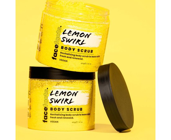 Скраб для тела Лимонный водоворот Face Facts Body Scrub Lemon Swirl, 400 g, изображение 3