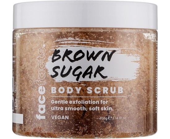 Скраб для тіла Коричневий цукор Face Facts Body Scrubs Brown Sugar, 400 g, фото 
