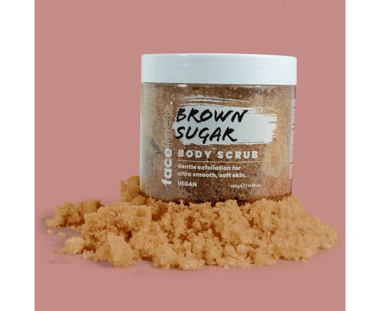 Скраб для тела Коричневый сахар Face Facts Body Scrubs Brown Sugar, 400 g, изображение 3