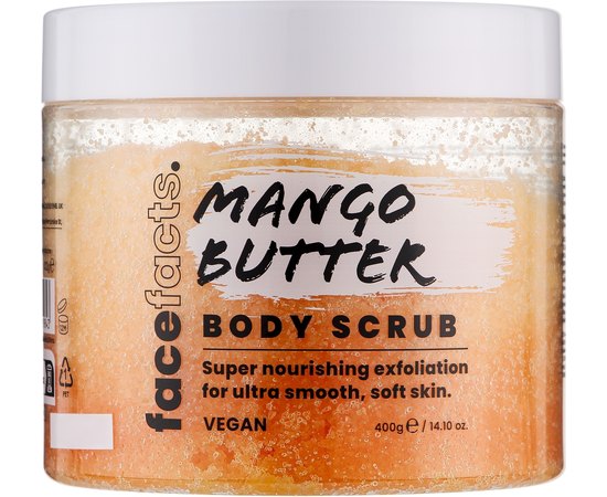 Скраб для тіла Мангове масло Face Facts Body Scrubs Mango Butter, 400 g, фото 