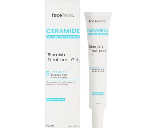 Гель з керамідами для зменшення запалень на шкірі обличчя Face Facts Ceramide Blemish Treatment Gel, 50 ml, фото _ab__is.image_number.default