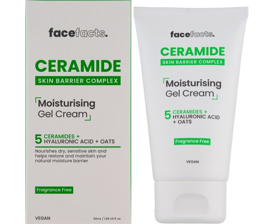 Зволожуючий гель-крем з керамідами для шкіри обличчя Face Facts Ceramide Moisturising Gel Cream, 50 ml, фото _ab__is.image_number.default