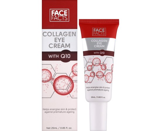 Крем для кожи вокруг глаз с коллагеном и коэнзимом Q10 Face Facts Collagen & Q10 Eye Cream, 25 ml, изображение 2