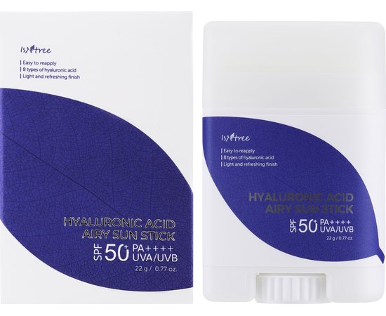 Стік сонцезахисний з гіалуроновою кислотою Isntree Hyaluronic Acid Airy Sun Stick SPF50+ PA++++, 22 g, фото _ab__is.image_number.default